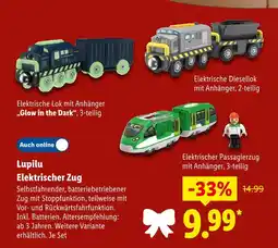 Lidl Lupilu elektrische lok mit anhänger glow in the dark Angebot