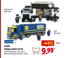 Lidl Lupilu clippys spiele-set m, polizeitruck 489-teilig oder lkw 363-teilig Angebot