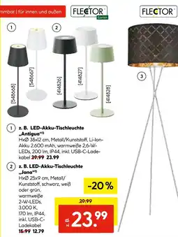 Hellweg Flector led-akku-tischleuchte antigua Angebot