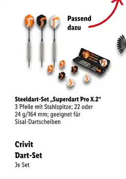 Lidl Crivit steeldart-set „superdart pro x.2“ Angebot