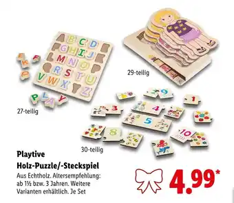 Lidl Playtive holz-puzzle/-steckspiel 27-teilig Angebot
