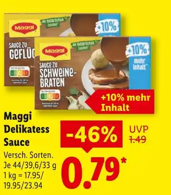 Lidl Maggi sauce zu geflügel Angebot