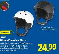 Lidl Crivit ski- und snowboardhelm, weiß Angebot