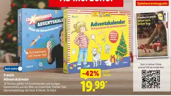 Lidl Franzis chexperiment adventskalender Angebot
