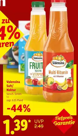 Lidl Valensina fruit nektar + vitamin Angebot