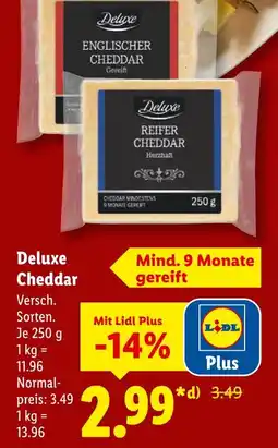 Lidl Deluxe englischer cheddar Angebot