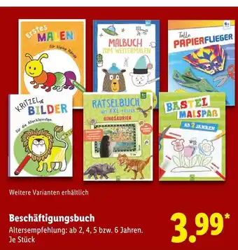 Lidl Beschäftigungsbuch Angebot