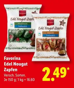 Lidl Favorina edel nougat zapfen haselnuss vollmilch Angebot