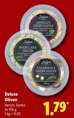 Lidl Deluxe gegrillte grüne oliven Angebot