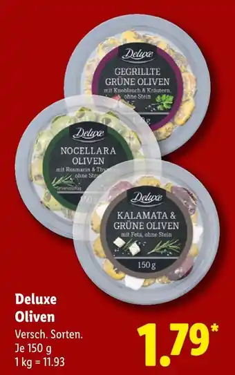 Lidl Deluxe gegrillte grüne oliven Angebot