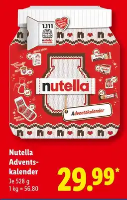Lidl Nutella adventskalender Angebot
