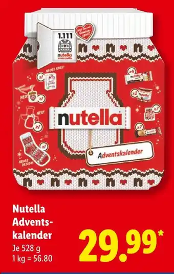 Lidl Nutella adventskalender Angebot