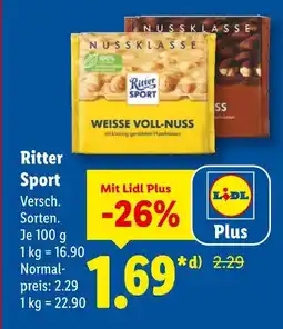 Lidl Ritter sport ritter sport Angebot