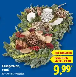 Lidl Grabgesteck, rund Angebot