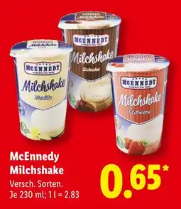 Lidl Mcennedy milchshake vanille Angebot