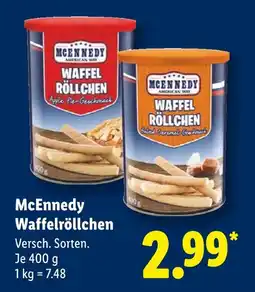 Lidl Mcennedy waffelröllchen apple pie-geschmack Angebot