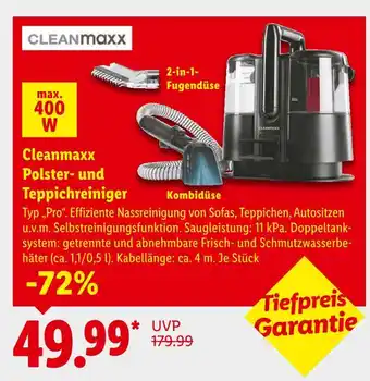 Lidl Cleanmaxx polster- und teppichreiniger Angebot