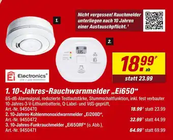toom Baumarkt Ei electronics 10-jahres-rauchwarnmelder „ei650“ Angebot