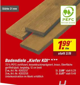 toom Baumarkt Bodendiele „kiefer kdi“ 2 m Angebot