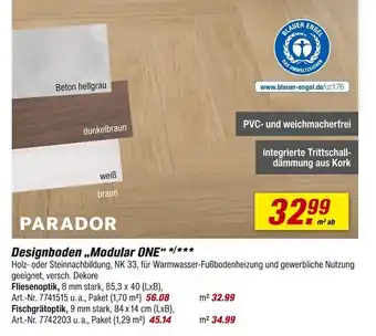 toom Baumarkt Designboden „modular one“ Angebot