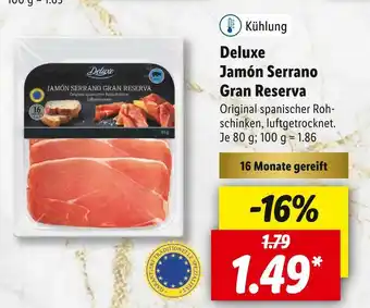 Lidl Deluxe jamón serrano Angebot