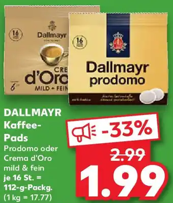 Kaufland DALLMAYR Kaffee Pads Angebot