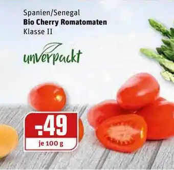 REWE Kaufpark Bio Cherry Romatomaten 100g Angebot