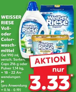 Kaufland WEISSER RIESE Voll oder Colorwaschmittel Angebot