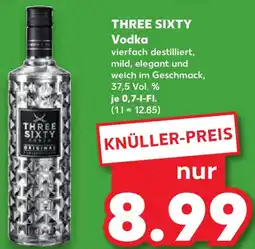 Kaufland THREE SIXTY Vodka Angebot