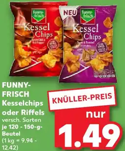 Kaufland FUNNY FRISCH Kesselchips oder Riffels Angebot
