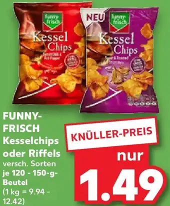 Kaufland FUNNY FRISCH Kesselchips oder Riffels Angebot