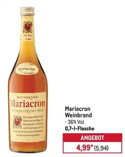 METRO Mariacron Weinbrand Angebot