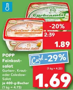 Kaufland POPP Feinkostsalat Angebot