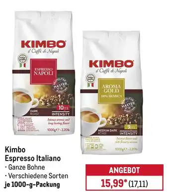 METRO Kimbo Espresso Italiano Angebot
