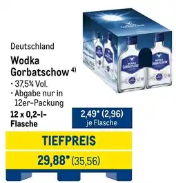 METRO Wodka Gorbatschow Angebot
