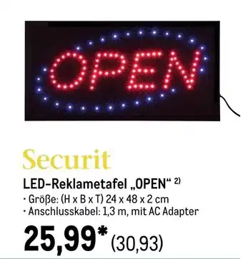 METRO Securit LED-Reklametafel „OPEN“ Angebot
