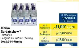 METRO Wodka Gorbatschow Angebot