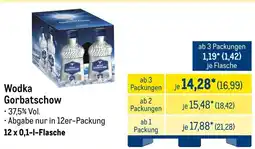 METRO Wodka Gorbatschow Angebot