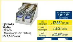 METRO Fjorowka Wodka Angebot