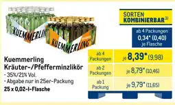 METRO Kuemmerling Kräuter-/Pfefferminzlikör Angebot