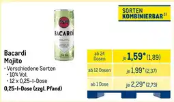 METRO Bacardi Mojito Angebot