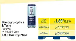 METRO Bombay Sapphire & Tonic Angebot