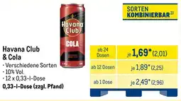 METRO Havana Club & Cola Angebot