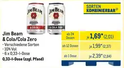 METRO Jim Beam & Cola/Cola Zero Angebot