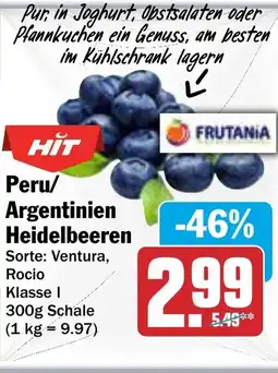 HIT Peru/ Argentinien Heidelbeeren Angebot