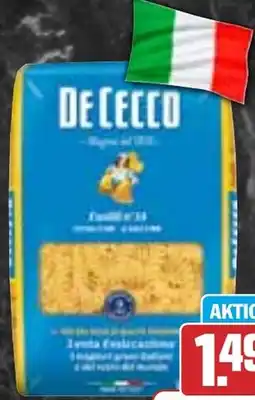 HIT De Cecco Italienische Pasta oder Pastaspezialitäten Angebot