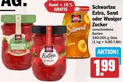 HIT Schwartau Extra, Samt oder Weniger Zucker Angebot
