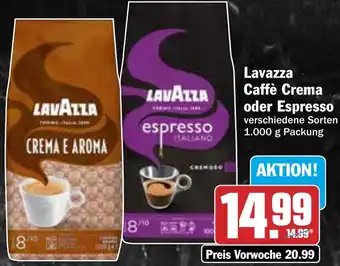 HIT Lavazza Caffè Crema oder Espresso Angebot
