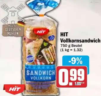 HIT HIT Vollkornsandwich Angebot