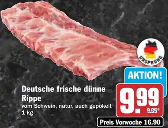 HIT Deutsche frische dünne Rippe Angebot